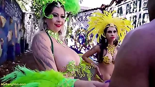 real bang van samba dancer carnaval anal orgy